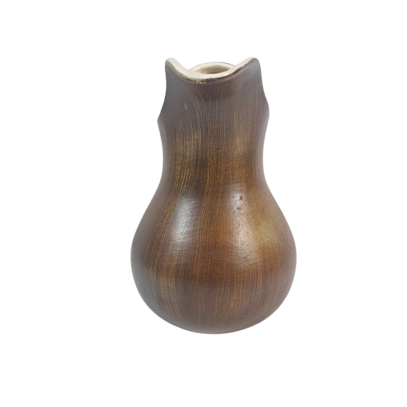 Vintage Haeger Pottery USA Gold/Brown Pitcher With Handle 9" - Picture 3 of 12